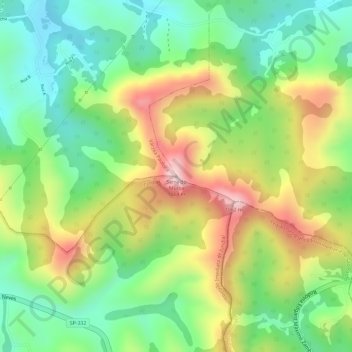 Mapa topográfico Serra do Mursa, altitude, relevo