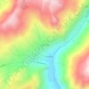 Mapa topográfico Chalets de Raja, altitude, relevo