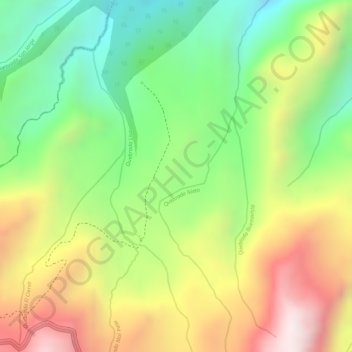 Mapa topográfico Buenavista, altitude, relevo