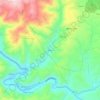 Mapa topográfico Ribas, altitude, relevo