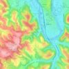 Mapa topográfico Cabazat, altitude, relevo