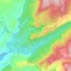 Mapa topográfico Siurana, altitude, relevo