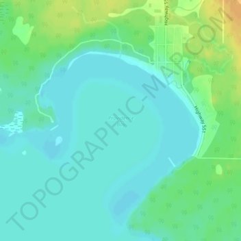 Mapa topográfico Providence Bay, altitude, relevo