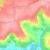 Mapa topográfico Le Grand Hameau, altitude, relevo