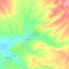 Mapa topográfico Vale das Mós, altitude, relevo