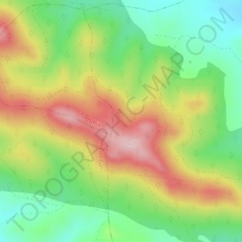 Mapa topográfico Mojón Alto, altitude, relevo