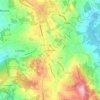 Mapa topográfico Vendas Novas, altitude, relevo