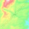 Mapa topográfico La Gorgona, altitude, relevo