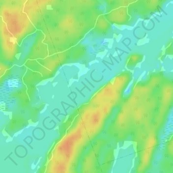 Mapa topográfico Lorimer Lake, altitude, relevo