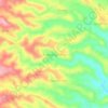 Mapa topográfico Bojong Genteng, altitude, relevo