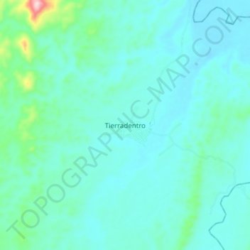 Mapa topográfico Tierradentro, altitude, relevo