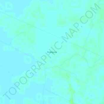 Mapa topográfico Fedegoso, altitude, relevo