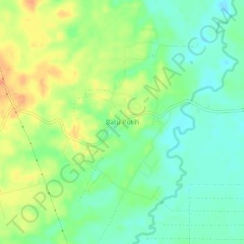 Mapa topográfico Batu Putih, altitude, relevo