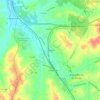 Mapa topográfico Lagarteira, altitude, relevo