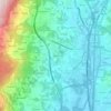 Mapa topográfico A Mota, altitude, relevo