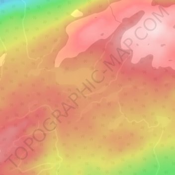 Mapa topográfico Otish Mountains, altitude, relevo