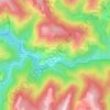 Mapa topográfico Lou Plantario, altitude, relevo