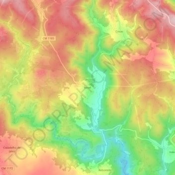 Mapa topográfico Revel, altitude, relevo