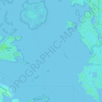 Mapa topográfico Estero Bay, altitude, relevo