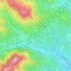 Mapa topográfico Les Ruets, altitude, relevo