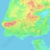 Mapa topográfico Agualva-Cacém, altitude, relevo