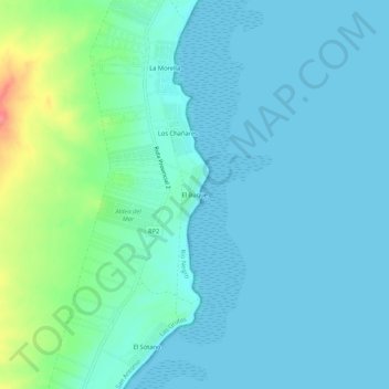 Mapa topográfico El Buque, altitude, relevo