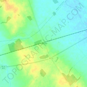 Mapa topográfico Reesville, altitude, relevo