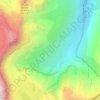 Mapa topográfico Escouerens, altitude, relevo