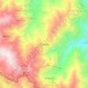 Mapa topográfico Buriticá, altitude, relevo