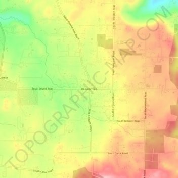 Mapa topográfico Beavercreek, altitude, relevo