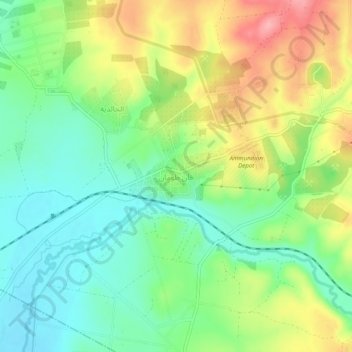 Mapa topográfico Khan Toman, altitude, relevo
