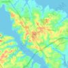 Mapa topográfico Arnold, altitude, relevo