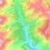Mapa topográfico La Foux, altitude, relevo