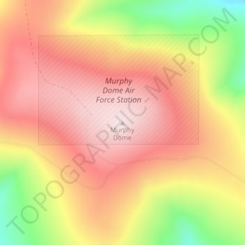Mapa topográfico Murphy Dome, altitude, relevo