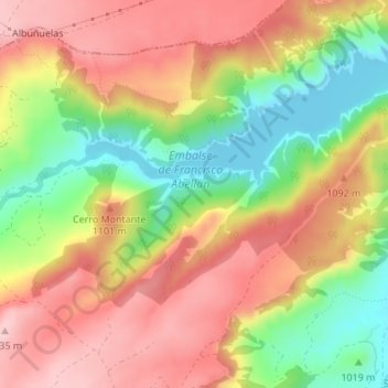 Mapa topográfico Fardes, altitude, relevo