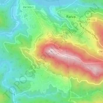 Mapa topográfico São Domingos, altitude, relevo