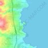 Mapa topográfico Tufia, altitude, relevo