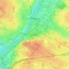 Mapa topográfico Angers, altitude, relevo
