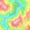 Mapa topográfico São Lourenço, altitude, relevo