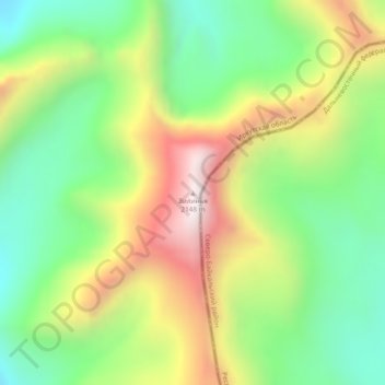 Mapa topográfico Зилинья, altitude, relevo