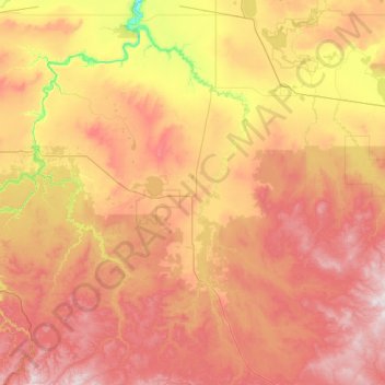 Mapa topográfico Valleyview (town), altitude, relevo