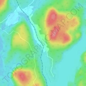 Mapa topográfico Van Bruyssel, altitude, relevo