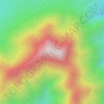 Mapa topográfico Tinguá, altitude, relevo