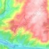 Mapa topográfico Canelas, altitude, relevo