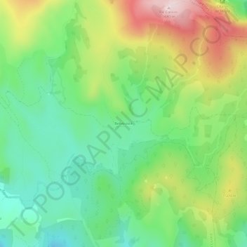 Mapa topográfico Bellecoste, altitude, relevo