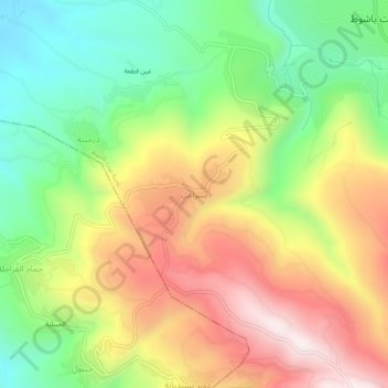 Mapa topográfico Beshraghi, altitude, relevo