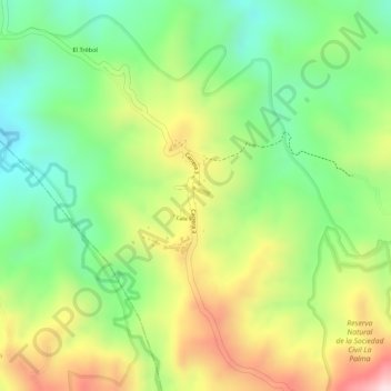 Mapa topográfico POBLAZON, altitude, relevo