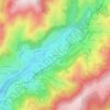 Mapa topográfico Lagoutte, altitude, relevo