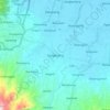 Mapa topográfico Cangkuang, altitude, relevo