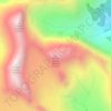 Mapa topográfico Mount Smith-Dorrien, altitude, relevo